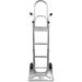 heavy duty hand truck - aluminum dolly cart for moving - 500 pound capacity - 8 rubber wheels - 54 h x 18.5 w with 17.5 x 9 nose plate