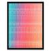 Spectrum Shift No 1 Turquoise To Tangerine Abstract Artwork Art Print Framed Poster Wall Decor 12x16 inch