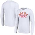 Men's Starter White San Francisco 49ers Half Ball Team Long Sleeve T-Shirt