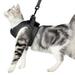 Biplut Cat Dog Solid Color Chest Strap Elastic Walking Leash Harness Small Pet Supplies (Heather Grey L)