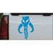 Star Wars Mandalorian Skull Boba Fett Car or Truck Window Laptop Decal Sticker Blue 4in X 2.7in