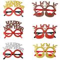 Tarmeek Christmas Decorations 6Pcs Christmas Glasses Frame Cartoon Stereo Glasses Adult and Children Decoration for Home Decor Christmas Party Decoration Christmas Gifts
