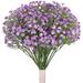 12 Pcs Baby Breath/Gypsophila Artificial Fake Silk Plants Wedding Party Decoration Real Touch Flowers DIY Home Garden (Purple)