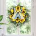 Garvee Artificial Sunflower Lemon Wreath 20 Inch Fake Spring Summer Eucalyptus Home Decor Wreath for Front Door Wedding Party Holiday Indoor Outdoor Decoration