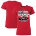 Women's Checkered Flag Sports Red 2024 Daytona 500 Graphic Car T-Shirt