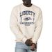 Men's Uscape Apparel Cream Liberty Flames Premium Heavyweight Crew Neck Sweatshirt