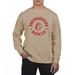 Men's Uscape Apparel Cream Northeastern Huskies Pigment Dyed Fleece Crew Neck Sweatshirt