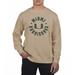 Men's Uscape Apparel Cream Miami Hurricanes Pigment Dyed Fleece Crew Neck Sweatshirt