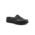 Extra Wide Width Women's San Marc Tooled Casual Mule by SoftWalk in Black (Size 8 WW)