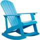 Beliani - Traditional Garden Lounge Rocking Chair Slatted Design Indoor Outdoor Blue Adirondack - Blue
