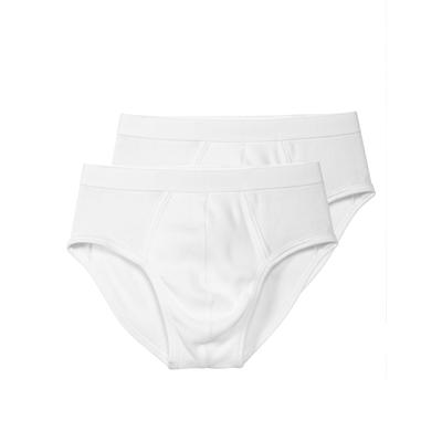 Slip CALIDA "Natural Benefit", Herren, Gr. L (52/54), weiß, Single Jersey, Obermaterial: 100% Baumwolle, unifarben, normal, Unterhosen, Pure Cotton, Feinripp-Qualität, elastischer Bund, weich Image