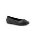 Wide Width Women's Sofia Ballerina Flat by SoftWalk in Black (Size 11 W)