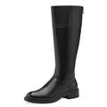 Tamaris Damen Langschaft-Stiefel Leder; BLACK/schwarz; 36 EU