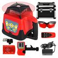 360° Rotary Laser Level Kit 500m Range Self-Leveling Measuring Equipment Construction Tools for Outdoor Industry (Color : Red Beam)