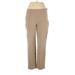 Talbots Casual Pants - High Rise Straight Leg Boyfriend: Tan Bottoms - Women's Size 12