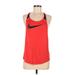 Nike Active Tank Top: Red Color Block Activewear - Women's Size Medium