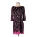 Elie Tahari Casual Dress - Sheath: Purple Dresses - Women's Size 4