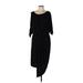 Suzanne Betro Casual Dress: Black Dresses - Women's Size Large