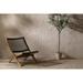 South Shore Agave Teak Outdoor Armless Lounge Chair Wood in Brown | 28.25 H x 24 W x 30 D in | Wayfair 15186