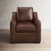 Accent Chair - Birch Lane™ Cranbrook Leather Accent Chair Leather/Genuine Leather in Brown | 38 H x 36 W x 39 D in | Wayfair