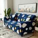 Boshen Spandex Stretch Printed Box Cushion Sofa Slipcover Polyester in Blue | 40 H x 55 W x 90 D in | Wayfair 09TXS0010ADD
