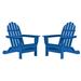 Rosecliff Heights Hartington Wood Outdoor Adirondack Chair Plastic/Resin in Blue | 35 H x 29 W x 36 D in | Wayfair B8F9B5AB1FF440A89352417A685569FE