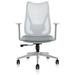 Inbox Zero Kumpe Adjustable Lumbar Support Mesh PU Conference Room Office Task Computer Chair Upholstered in Gray/White/Black | Wayfair