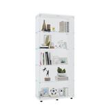 WDDH 74.33" H x 31.77" W Wood Display Case Wood in White | 74.33 H x 31.77 W x 14.37 D in | Wayfair YY1806XX6604