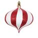 Vickerman 731321 - 4" Red / White Glitter Onion Christmas Tree Ornament (3 Pack) (MT230440)