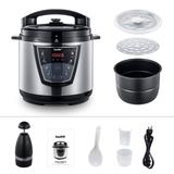 6 Qt Electric Pressure Cooker, Programmable Pressure Cooker, Yogurt Maker, Rice Cooker, Steamer and Warmer, with Inner Pot