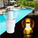 LED Solar Lighted Torch Flame Floating Chlorine Dispenser 11"