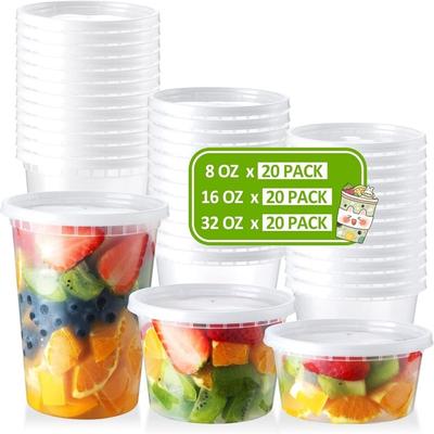 60 Set Deli-Containers-（8oz 16oz 32oz]）