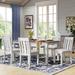 Retro 7 Piece Dining Room Set w/Extendable Table&6 Upholstered Chairs