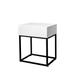 1-Drawer Nightstand Storage Cabinet with Open Storage Shelf Modern Coffee Side Table End Table for Office Living Room