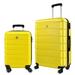 2PCS Luggage Sets ABS Hardside Suitcase with 4 Spinner Wheels and TSA Code Lock(20"/24")