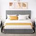 King Upholstered Platform Bed with 4 Drawers