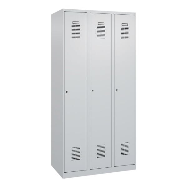 CP Garderobenspind »Basis PLUS« 3x1 mit Zylinderschloss grau, 90x185x50 cm Image