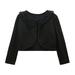 Fall Savings! 2023 TUOBARR Kids Cardigan Sweaters Girls Toddler Girls Long Sleeve Cardigan Kids Button Closure Knitted Dress Up Cropped Sweaters Tops Winter Clothes Black 4-5 Years