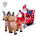Christmas Santa Claus Outdoor Xmas Elk Pulling Sleigh Decor LED Light Inflatable Santa Claus Christmas Decoration Navidad 2023