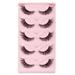 Trayknick Natural Looking False Eyelashes 3d Effect Fake Eyelashes 5 Pairs Cat Eye Lashes Natural 3d Effect Easy to Use Charming Dense Curly Simulated Makeup