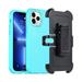 TECH CIRCLE For iPhone XS Max Case Heavy Duty Military Grade Rugged Shockproof Protective Case with Belt Clip Holster Rotatable Kickstand Durable Case for Apple iPhone XS Max 6.5 2018 Blue