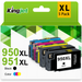 950XL and 951 Combo Pack for HP 950 and 951 Ink Cartridges for HP 950 Ink for HP Officejet Pro 8610 8600 8615 8620 8625 8100 276dw 251dw (2 Black Cyan Magenta Yellow 5 Pack)