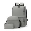 ametoys Business Bag Set USB High Capacity Laptop Backpack with Double Shoulder Bag for Men