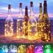20 LED Wine Bottle Lights with Cork Solar Powered Cork Shape Silver Copper Wire 20 LED Fairy String Lights for DIY Bar Party Decor