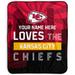 Pegasus Kansas City Chiefs 50" x 60" Skyline Personalized Fleece Blanket
