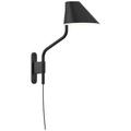 Pitch 14" High Satin Black LED Wall Lamp