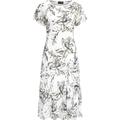 Brands - Anna Rose Anna Rose Bias Cut Chiffon Midi Dress Ivory/Black/Lemon Women's