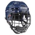 CCM Tacks 720 Ice Hockey Helmet with Cage Visor, Senior (Navy, M)