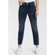 Slim-fit-Jeans MAC "Rich Slim" Gr. 42, Länge 32, blau (md blue used) Damen Jeans Röhrenjeans