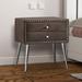 Mercer41 Nightstand Wood/Upholstered in Brown | 24 H x 22.5 W x 16 D in | Wayfair 864015195CE842B98C0595210A2FB947